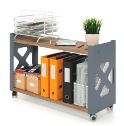 Mobile shelving unit ZAMM, 2 shelves