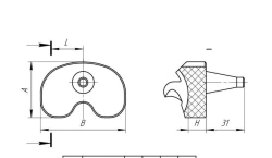 Tibial insert size/thickness: 1/13,5 mm. Item 17.01.135