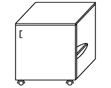Metal rolling cabinet with door TP-2(m)
