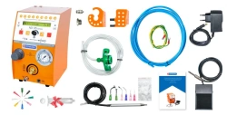 Industrial solder paste and liquids dispenser ND-35.V400 with vacuum cut-off and vacuum tweezers