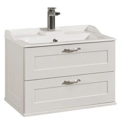 Undermount sink cabinet Aquaton Leon 65 oak white 1A187001LBPS01.A187.0.01L.BPS.0
