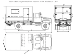 Trucks of modification 4795AL based on GAZ vehicles of modifications 33086, 33088