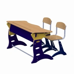 Pupil's adjustable plywood table of "Leader" series (desk 2M), height group 2-4; 3-5; 4-6