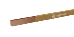 Rectangular copper wire with insulation consisting of polyimide-fluoroplastic film and two layers of glass threads, p