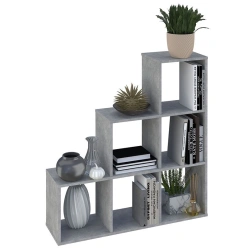 Polini Home Smart Cascading 6-piece shelving unit, concrete, article number 0001696.75