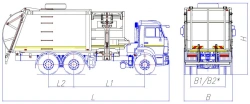 Side-loading rubbish truck model MK-4553-08