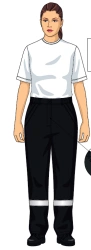 Women's trousers for protection against mechanical effects SFA125-101/001-DKB