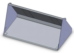 Replacement implement for KUHN(TURS)-400 universal mounted loader: KUHN(TURS)-400-2 bucket.