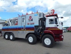 Self-propelled logging hoist PCS model 69574S on chassis KAMAZ-63501-51, KAMAZ-63501-52