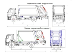 Rear-loading rubbish truck model MK-4546-05