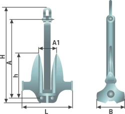 Matrosova L-400 alloy steel anchor