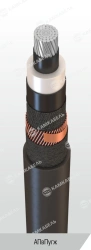Power cable with aluminium conductors insulated with cross-linked polyethylene for voltage of 6, 10, 15, 20, 35 kV of APvPugzh g