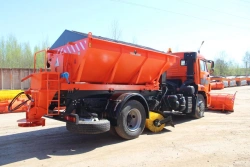 MKDU-6 combined road sweeping machine on KAMAZ-43255-G5 chassis