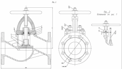 Non-return shut-off flanged bore valve with indicator DN 80 PN 16 series 458 (KMIA.491925.002-02)