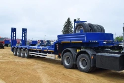 Heavy semi-trailer, UZST brand, type 9176, modifications: 9176-0000045 (metal platform with sliding frame, c ABS, c EBS,