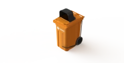 Mobile waste bin 360l Art.28.C82.H (20.806.30.PE; 21.055.30.PE.T)