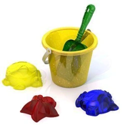 Sand Set #122 Transparent (bucket, scoop, 3 "Sea" moulds)