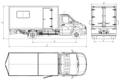 Trucks with diesel engine mod. 5759AP-1 without CMU on the basis of GAZelle NEXT chassis mod. C41R92, C42R92/TS GAZelle NEXT