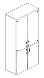 Closed wooden office cupboard for documents. Model: SHZD-1900-1.