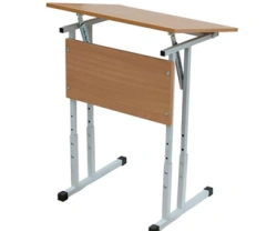 Single-seat pupil's table on metal frame type II adjustable numbers 2-4,3-5,4-6 with adjustable angle of inclination of the tabl