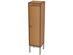 Metal-framed 1-section cupboard SHD02