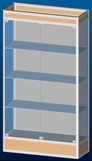 Profile display cases type PVV