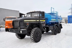 Tank truck for food liquids (ACPT), UZST brand, type UZST01, modification 6620-22 on Ural 4320-74 chassis.