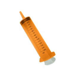 Single-use three-detail sterile injection syringes with tip for connection of universal catheter n