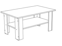 Wooden coffee table