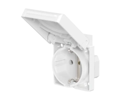CADUCEUS ALING Connecting products Panel socket with grounding 16A, 250V~, IP54, white/white, art. no. 231.00