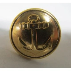 Uniform metal button with the image of the Anchor, 14 mm in diameter, gold-coloured, TU 858-6048-2010, izv.1.