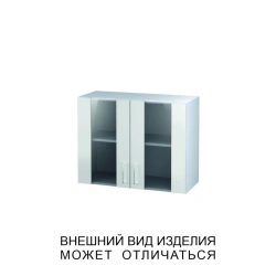 Double-leaf wardrobe with glass doors
