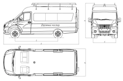 Cars of modifications 3008HF -1, 3008HF -2 based on GAZ vehicles of modifications A31R23, A31R33, A32R23, A32R33, A31R26,