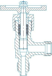 Corner angle shut-off valve model "KZ U"