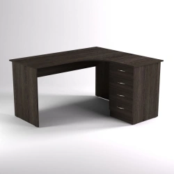 Corner table with cabinet
