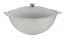 9L aluminium cast pilaf cauldron (uncoated) TM Kukmara, with aluminium lid