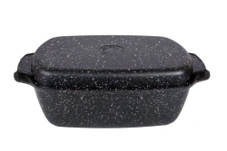 5.5L aluminium cast goose cooker (with non-stick coating) Kukmara TM, with aluminium lid, "Marble" line