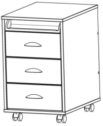 Trolley cabinet, models TUV.02-10