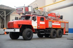 Fire tank truck with ladder ACL-4,?-(50-70)-18, type 58819, modification 58819R, on chassis Ural-4320-1951-60, 4320-1951-62, 4