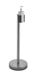 Rack with Euro bottle for hand disinfection