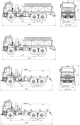 Combined KMD-65222 harvesting machine on KAMAZ 65222-53 chassis