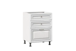 Italy LD.275140.000 Front set for kitchen cabinet 600 with 3 drawers (4) (Light Oak )