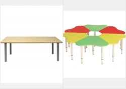 Children's table on metal frame