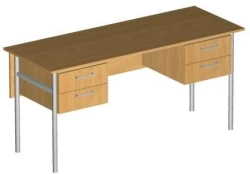 Teacher's desk (metal frame) with drawers/semi-drawers for accessories and a section for TSOs