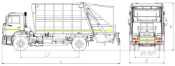 Rear-loading rubbish truck model MK-4541-06