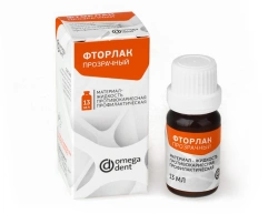 Material-liquid anti-caries prophylactic liquid "Fluorolac transparent"