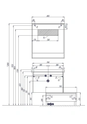 Dresser Aquaton chest of drawers Capri 80 taxony dark 1A231103KPDB01.A231.1.03K.PDB.0