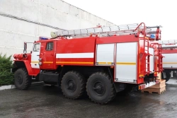 Foam extinguishing fire fighting vehicle APT 8,0-40 (5557), on chassis Ural 5557-1151-60, 5557-1151-62, 5557-1151-70, 5557-1151-