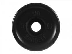 MB-PltBE-5 Rubber disc "Euro-Classic", black, 51 mm, 5 kg