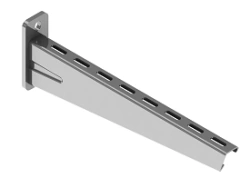 Support bracket BSO 40U-000, with overall dimensions from 100x50x130 mm to 170x50x830 mm, with metal thickness of the console 2,
